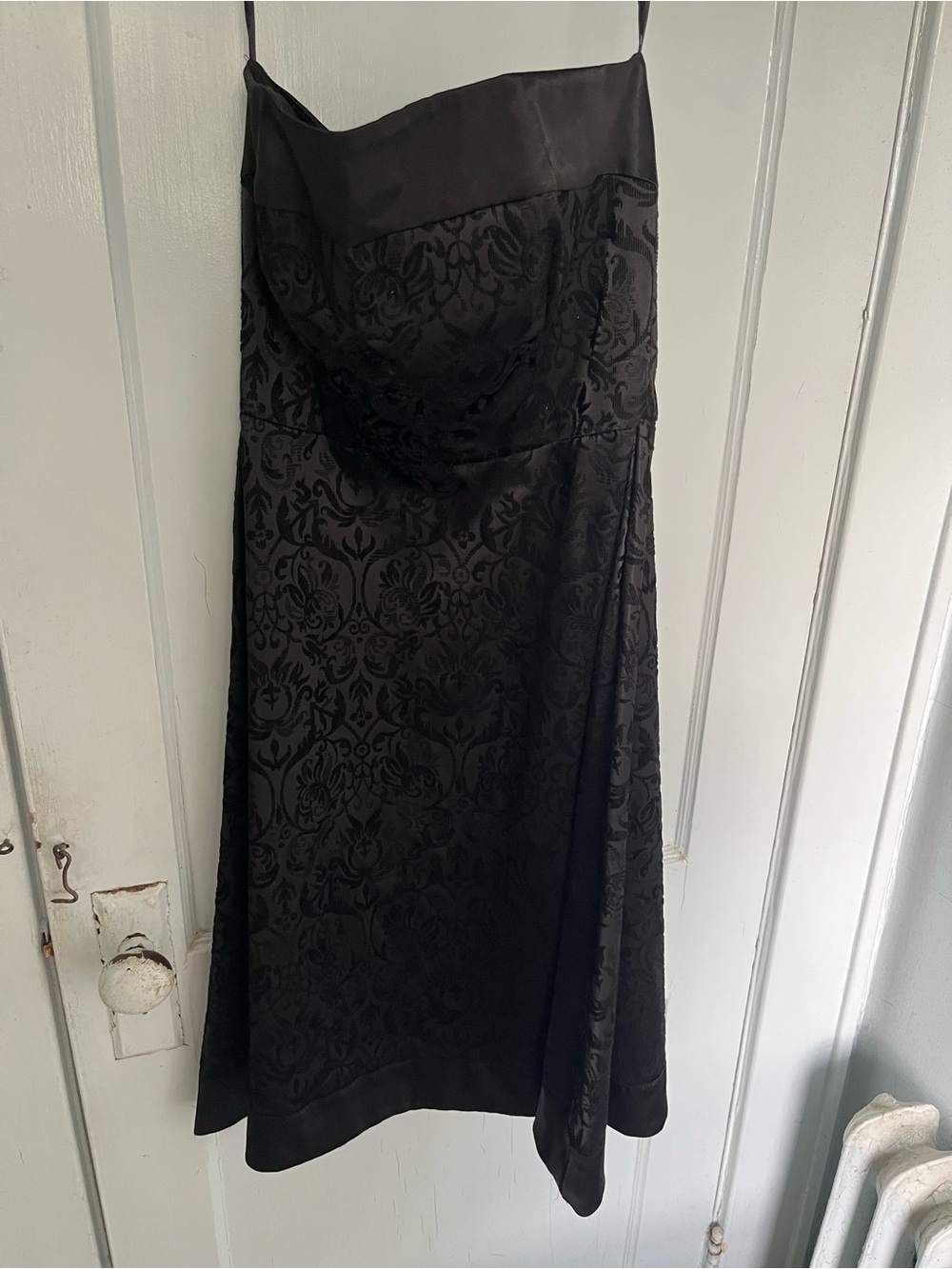 White House Black Market Black Strapless A-Line Dress